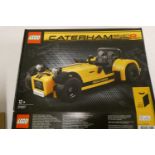 Lego set 21307, Caterham, boxed Condition Report: Generally good, built, appears complete, but not