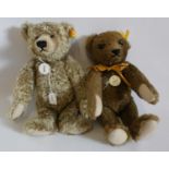 Two Steiff teddy bears, comprising a long haired Classic and a 1909 Classic growling bear, both