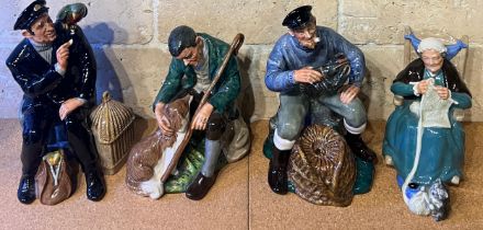 Four Roual Doulton figures to include The Master HN2325, Twilight HN2256, The Lobster Man HN2317 and