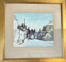 Frank Armstrong (British 1900-1966) watercolour depicting ‘Beverley Bar in Morning Sunlight’. Size