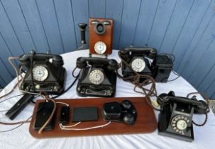 Various telephones to include Bell-Set No.44 Mk 2, wall mounted G.P.O. TE30/234 No. 121 etc.