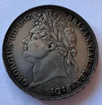 A George IV, 1820-1830 Silver crown, 1822. 28.25gm.