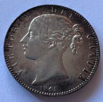 A Victoria, 1837-1901 Silver crown, 1845. 28.28gm.