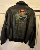 A Gents leather blouson style jacket bought at the opening night of Planet Hollywood ,17th May