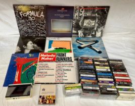 A music collection comprising 50 Cassettes (mainly Indie, Rock and Alternative interest), 8 vinyl
