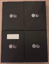 Four Royal Mint 2008 United Kingdom Coinage Royal Shield of Arms Proof Collection. No. 7908, 7909,