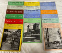 A collection of 17 Country Life magazines dating from March 1949 (9 in that year) to October 1960 (