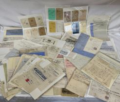 Local interest: A large quantity of Hull Bill Heads dating from 1840 to approx. 1935 to include R