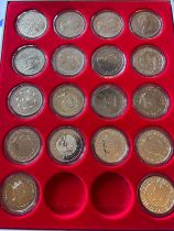 Various Uncirculated Crowns, 5 pounds and Five Shilling coins to include 1953, 1960, 1965, 1972,