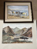 Margaret Parker (Northern British 1925-2012) 'Wasdale' watercolour signed and titled, image 36 x