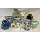 An assortment of ceramics comprising: A few Coalport figurine, The Snowman 'The Adventure Begins',