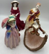 Ceramic ladies to include Royal Doulton Fiona, HN3748, Royal Doulton Miss Demure HN1402, Royal