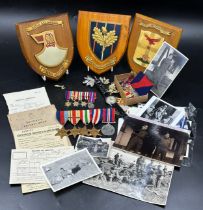 Angus Garnier Bell 955123 : Set of WWII medals to include 1939-1945 Star, Africa Star (8th Army