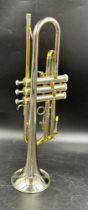 A trumpet, no. 58925. Inscribed Society Perfect American Model in vintage case.