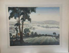 Cavendish Morton. A watercolour of a rural landscape signed in pencil lower right, image approx.