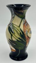 A boxed Quiet Waters Moorcroft vase of baluster form, dated 2002. 20cm h.