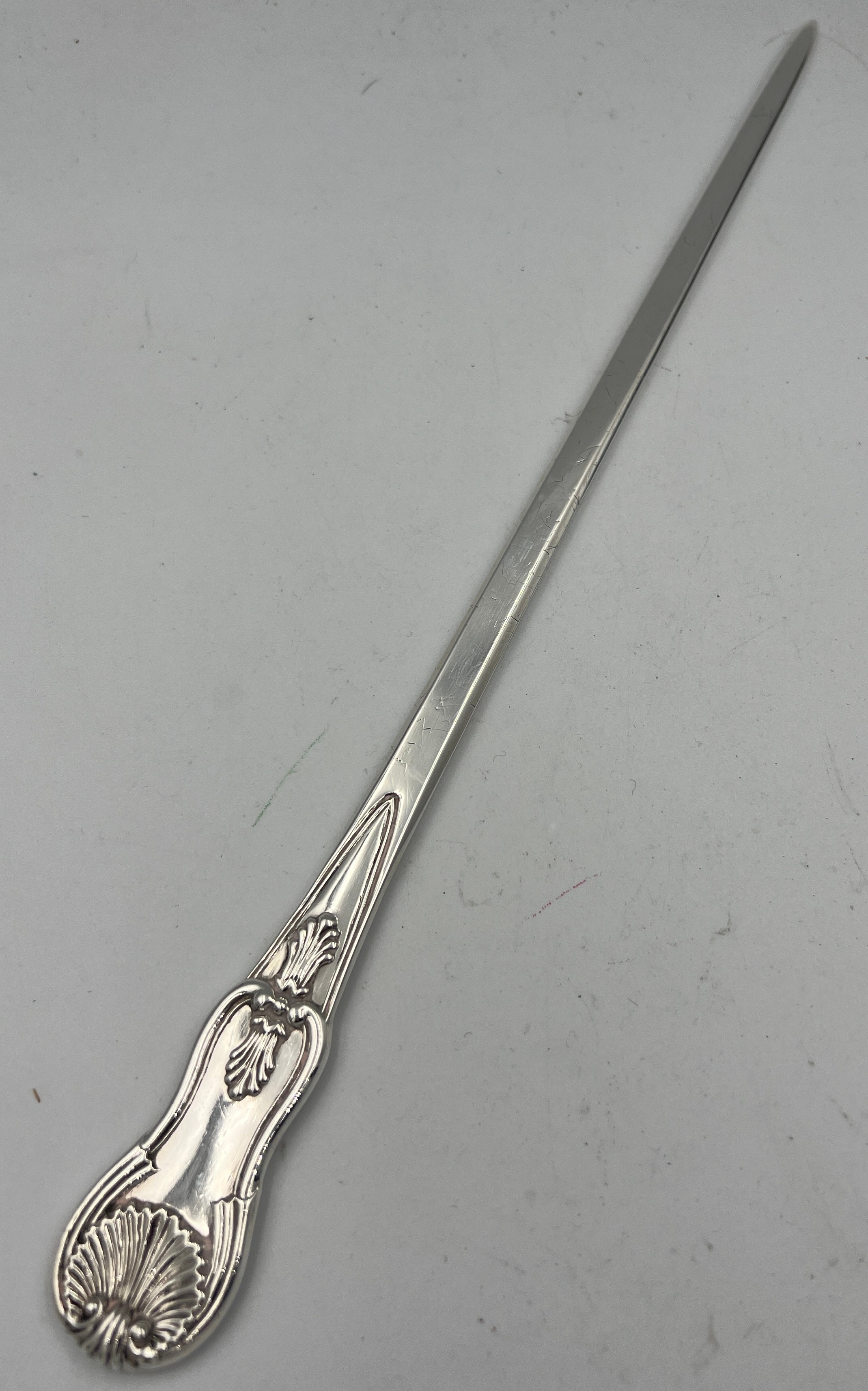 Silver meat skewer, Glasgow 1820, maker Robert Gray & Son. 31cm l. Weight 106gm. - Bild 3 aus 3