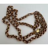 A 9 carat gold chain necklace, 66cm l. Weight 15.6gm.