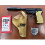 James Bond Lone Star 100 Shot Repeater Cap Toy Pistol with silencer, lone star Special 007 Agent