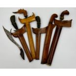 From the estate of Harry Gilbert Shorters M. B. E., A.M.N. Four Malaysian Kris daggers all with