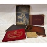 A collection of ephemera to include The Descriptive Album of London early 20thC images, The Queens