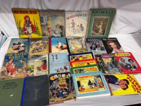 A collection of 1930's, 40's and 1950's children's Annuals to include Rupert, Red Riding Hood,