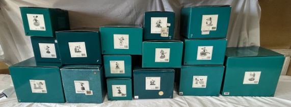 A Collection of 14 "Walt Disney Classics Collection" of figures some with Certificates, the