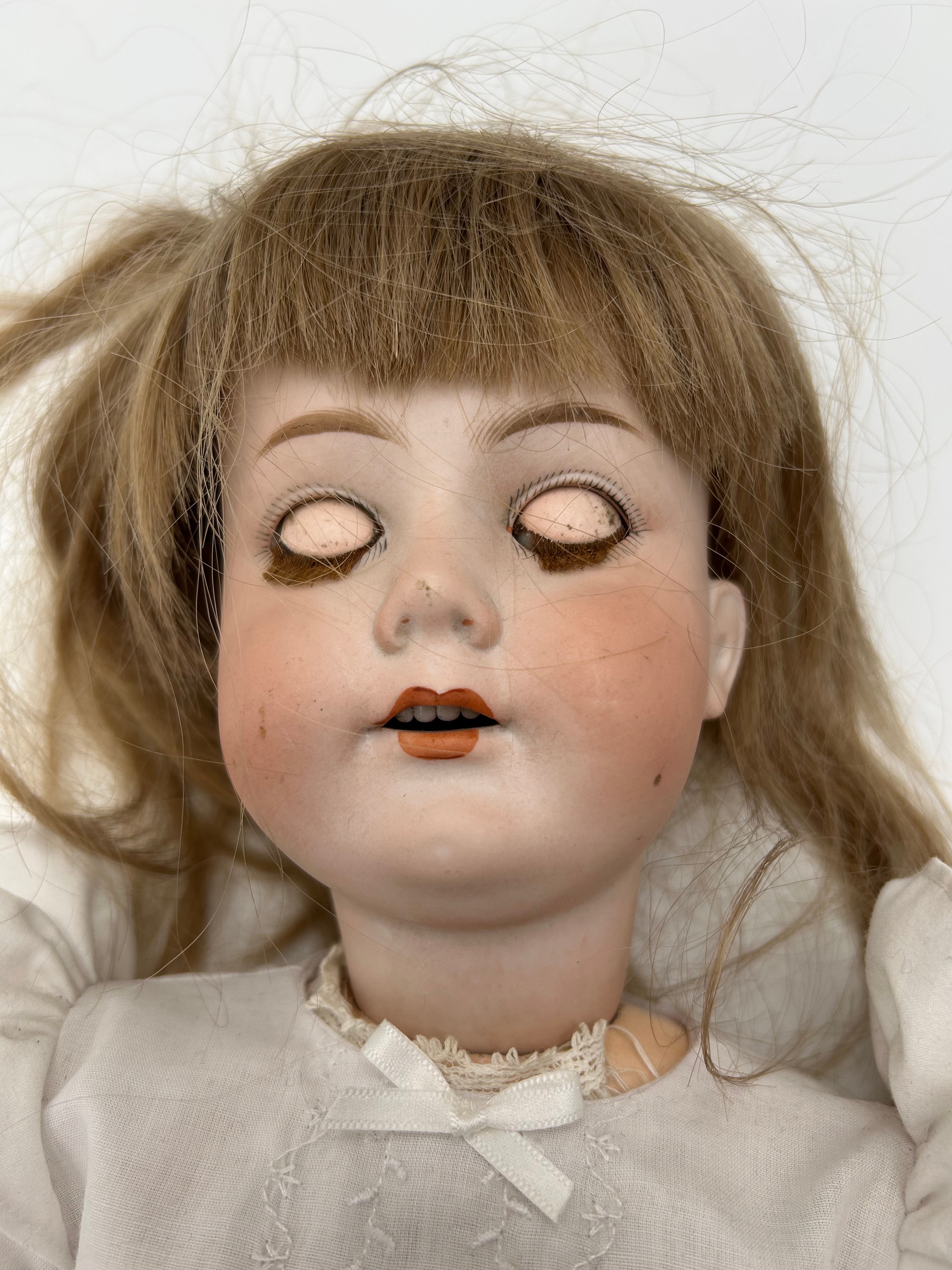 Large A.C.M Bergmann Bisque headed Doll, marked 1916, 6 1/2 to back of neck. Jointed limbs on - Bild 10 aus 10