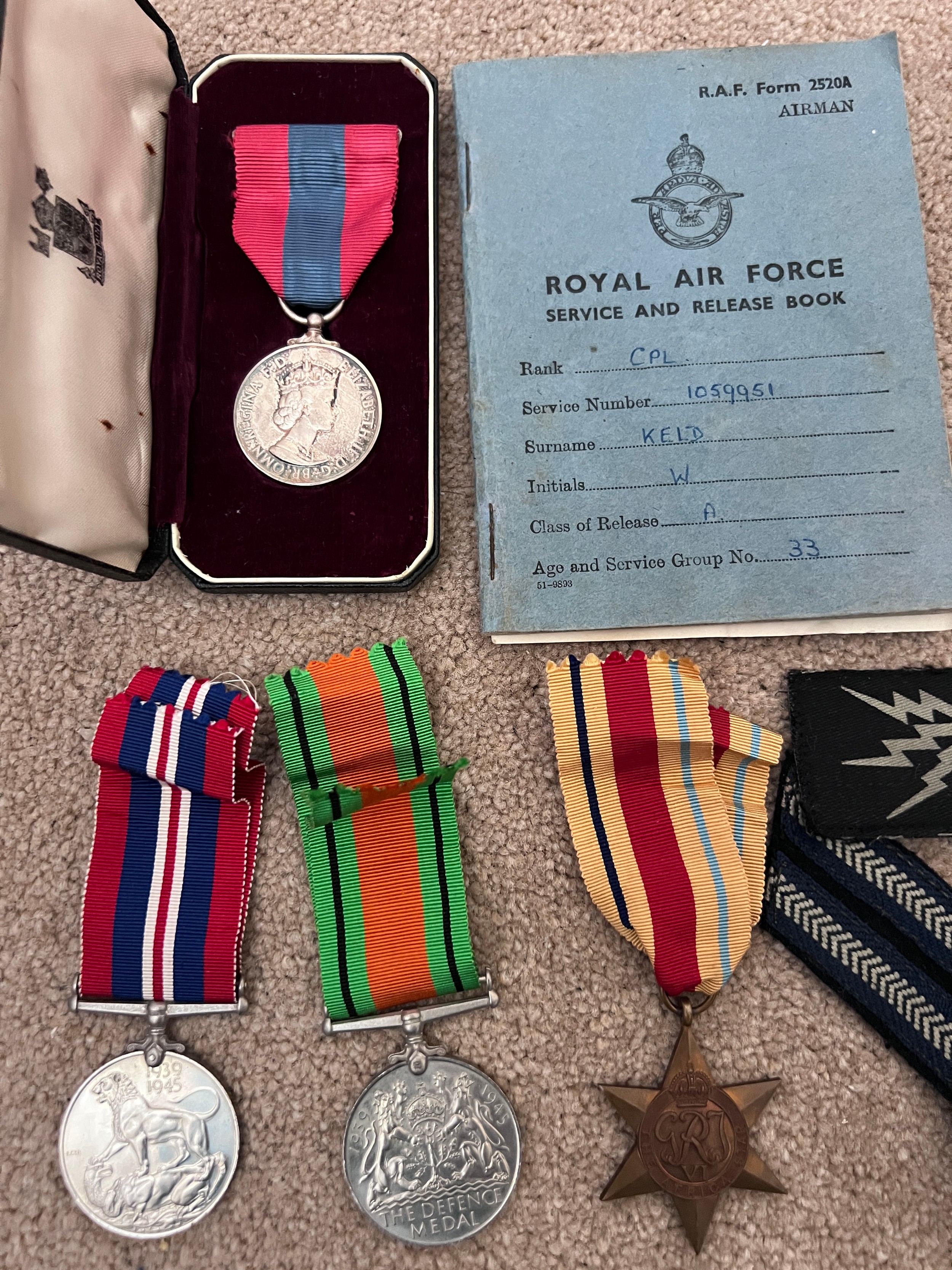 R.A.F. Interest. An Imperial Service Medal for CPL Donald Keld with certificate, British World War - Bild 2 aus 7