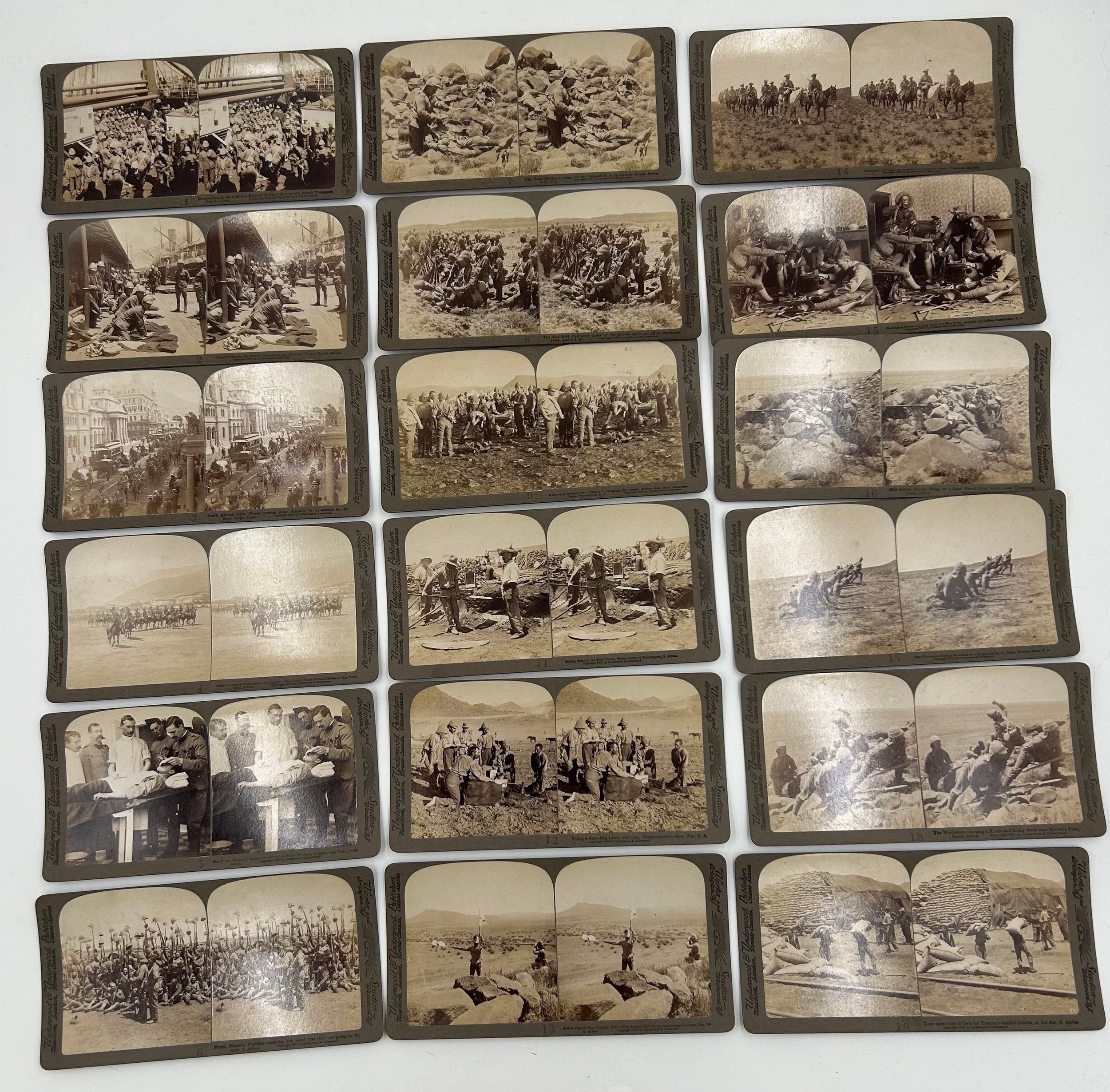 Boer War Interest. 'The South African War through the Stereoscope' Volume 1 in original fitted box - Image 5 of 13