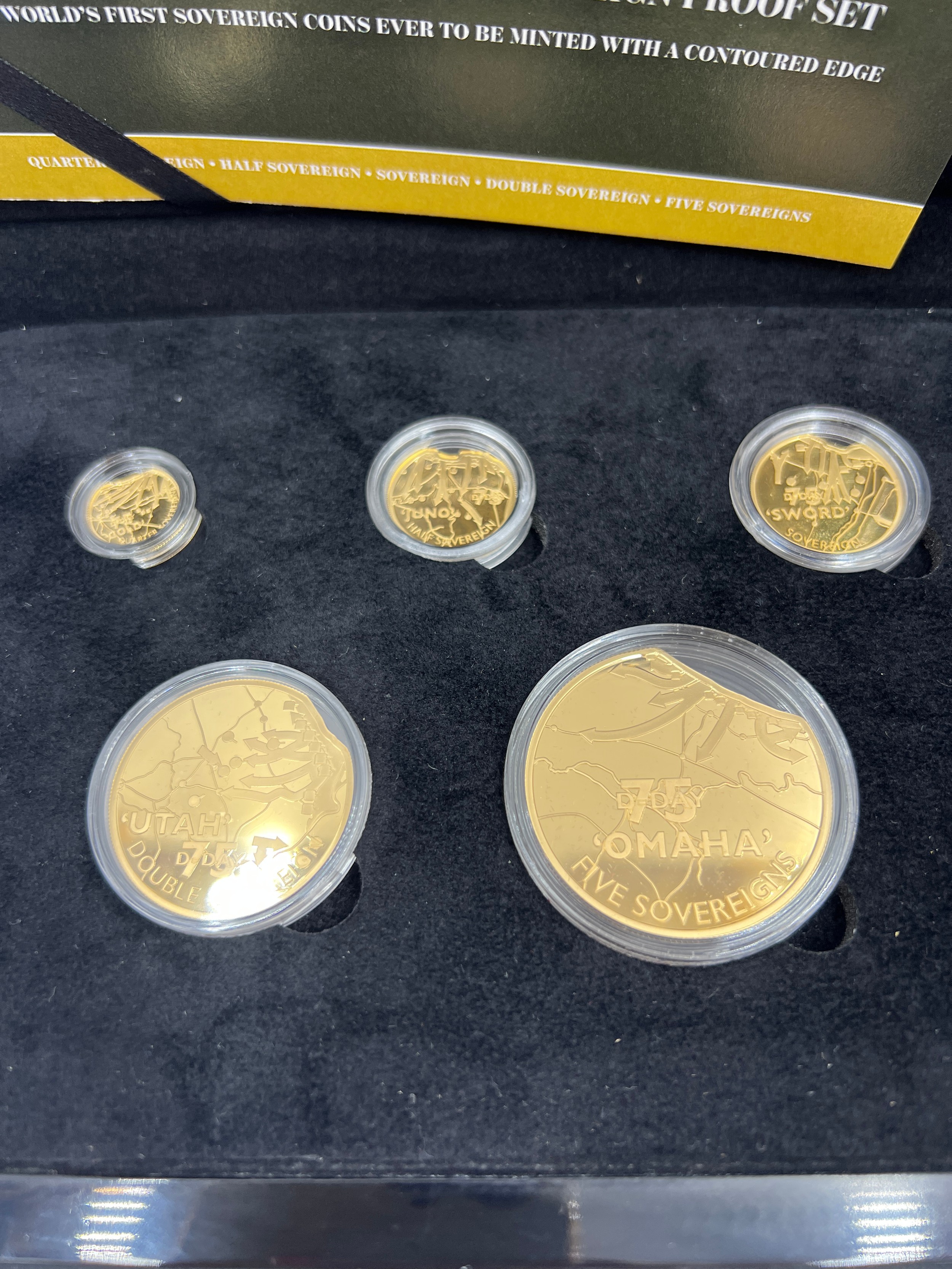 A cased set of gold coins by Hatton’s of London, The 2019 Heroes of D-Day 75th Anniversary Gold - Image 5 of 6