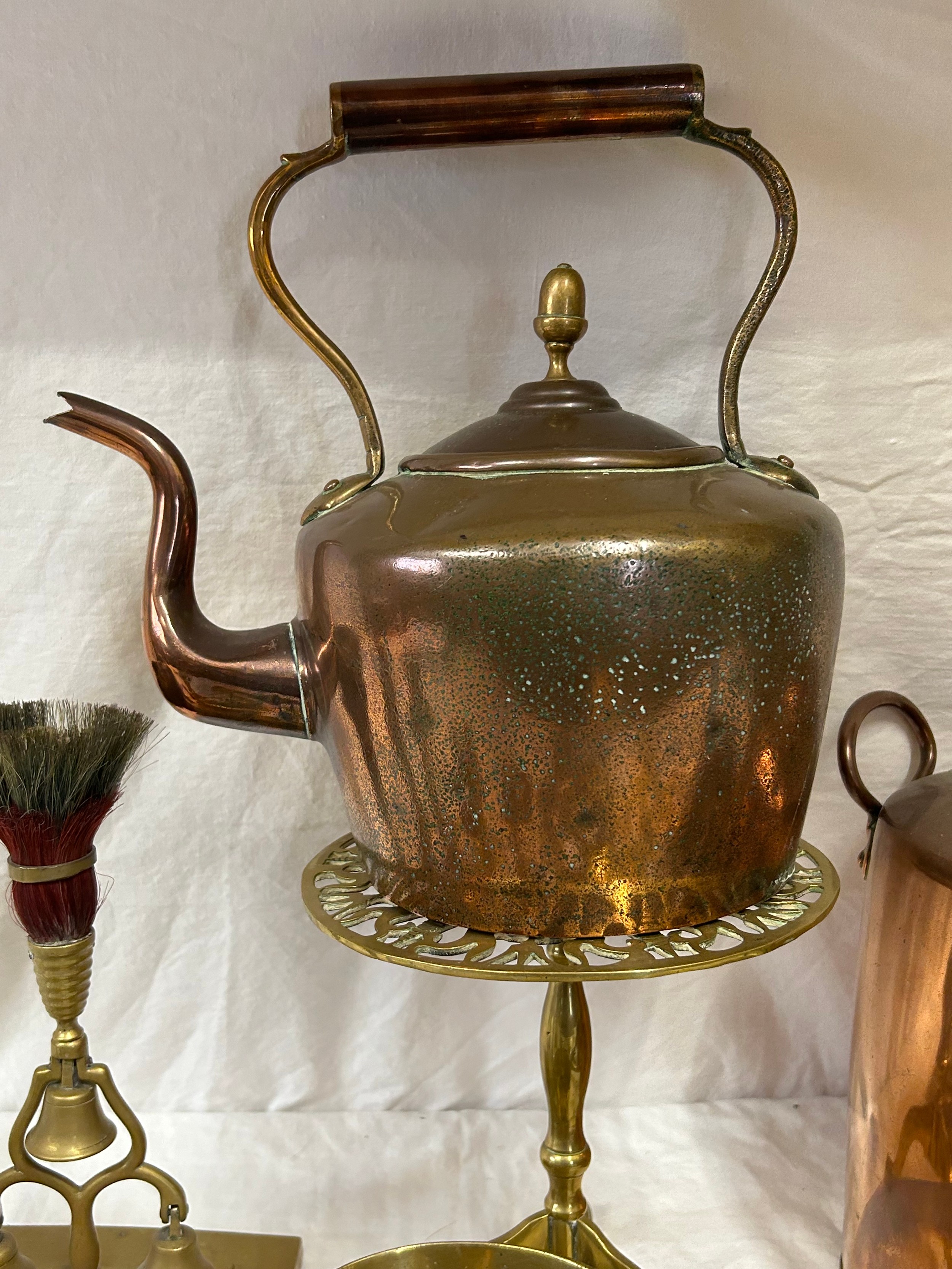 Large collection of Copper and Brass to include a Copper Water Boiler/Urn (32cm), copper kettle ( - Bild 7 aus 9