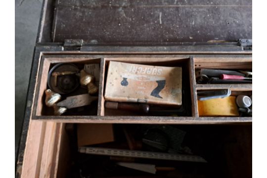 A large vintage pine chest filled with an assortment of tools. - Image 11 of 11