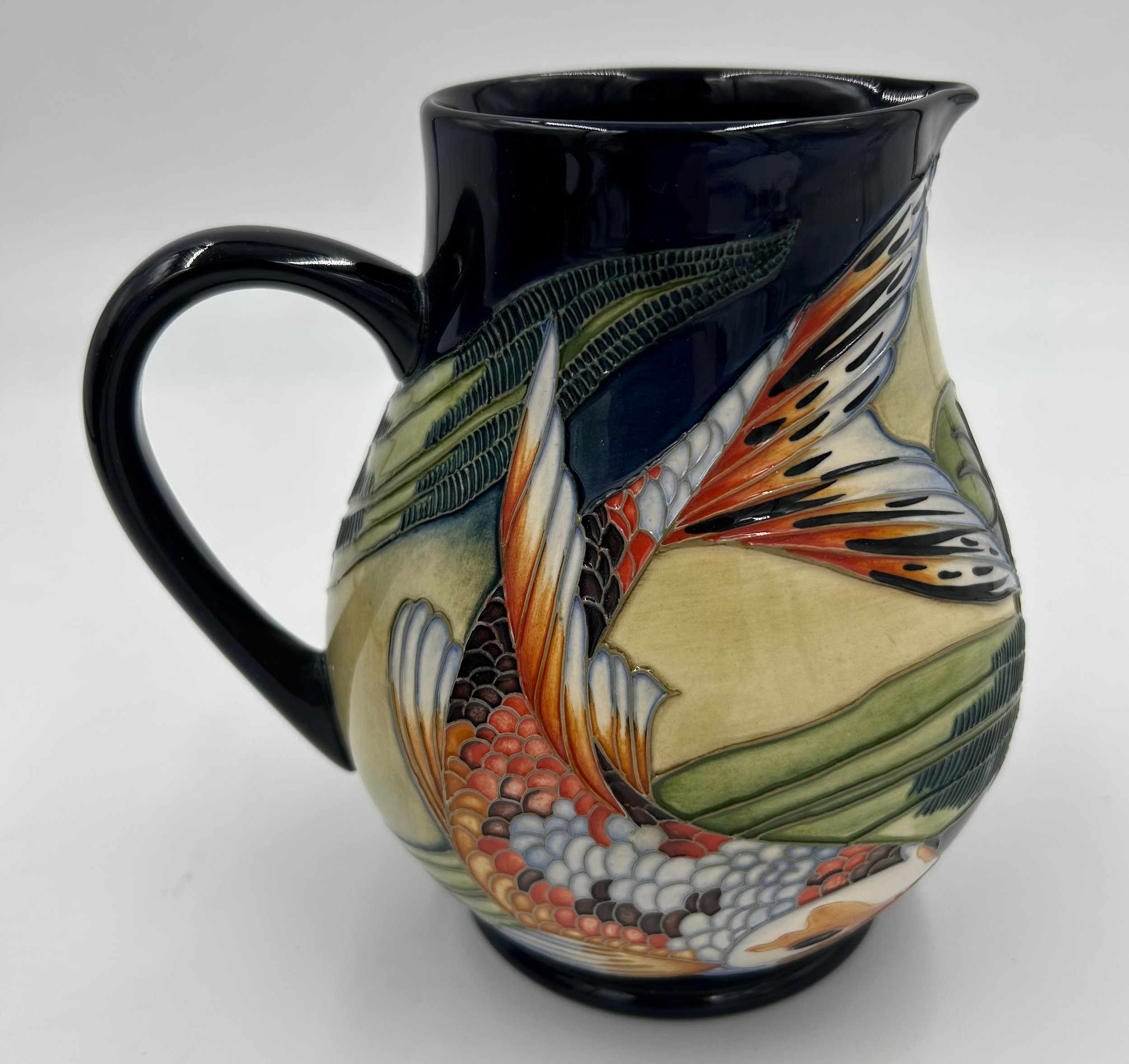 A boxed Quiet Waters Moorcroft jug, dated 2002. 15cm h. - Image 3 of 5