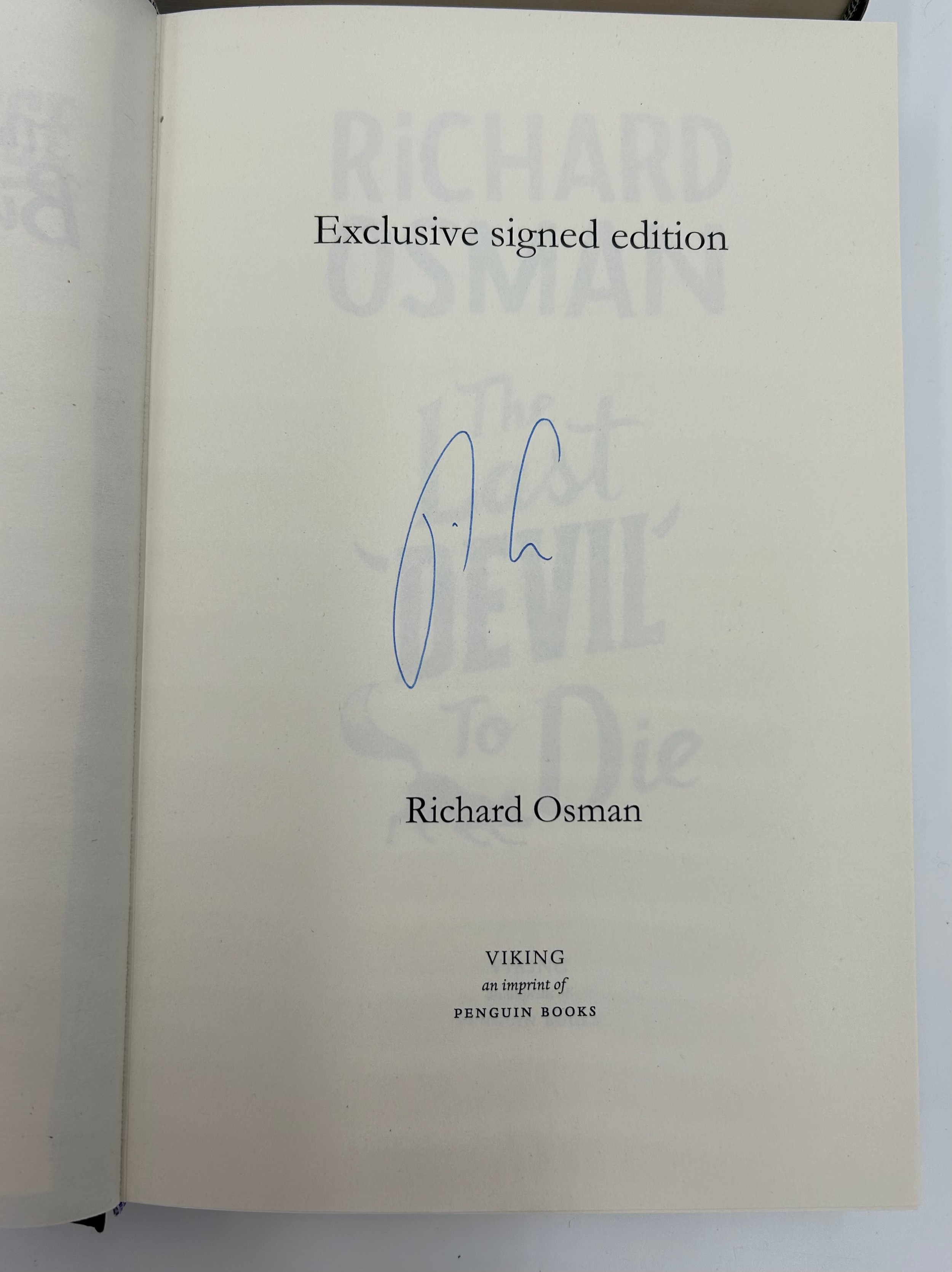 Richard Osman: A full set of four First Editions comprising: The Last Devil To Die, The Man Who Died - Image 4 of 9