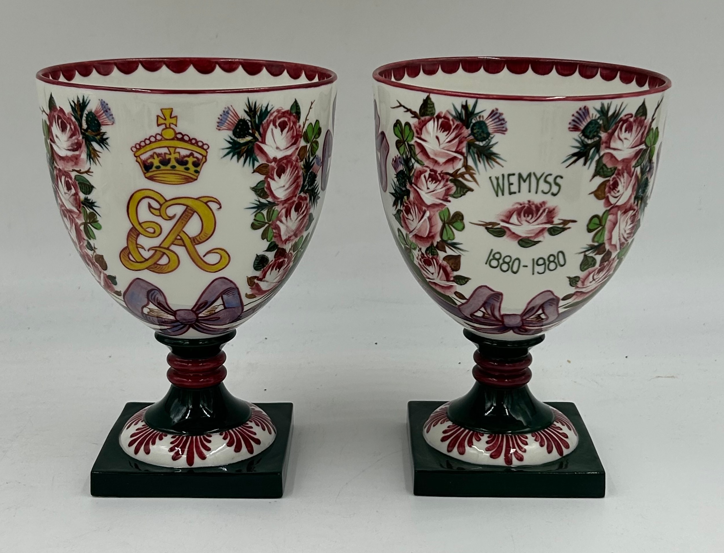 A collection of ceramics to include Two Wemyss Royal Doulton Goblets to commemorate The Queen Mother - Image 2 of 12