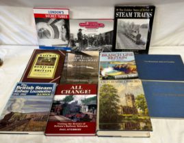 A quantity of mostly railway books to include London's Secret Tubes, Railways and Rural Life, The