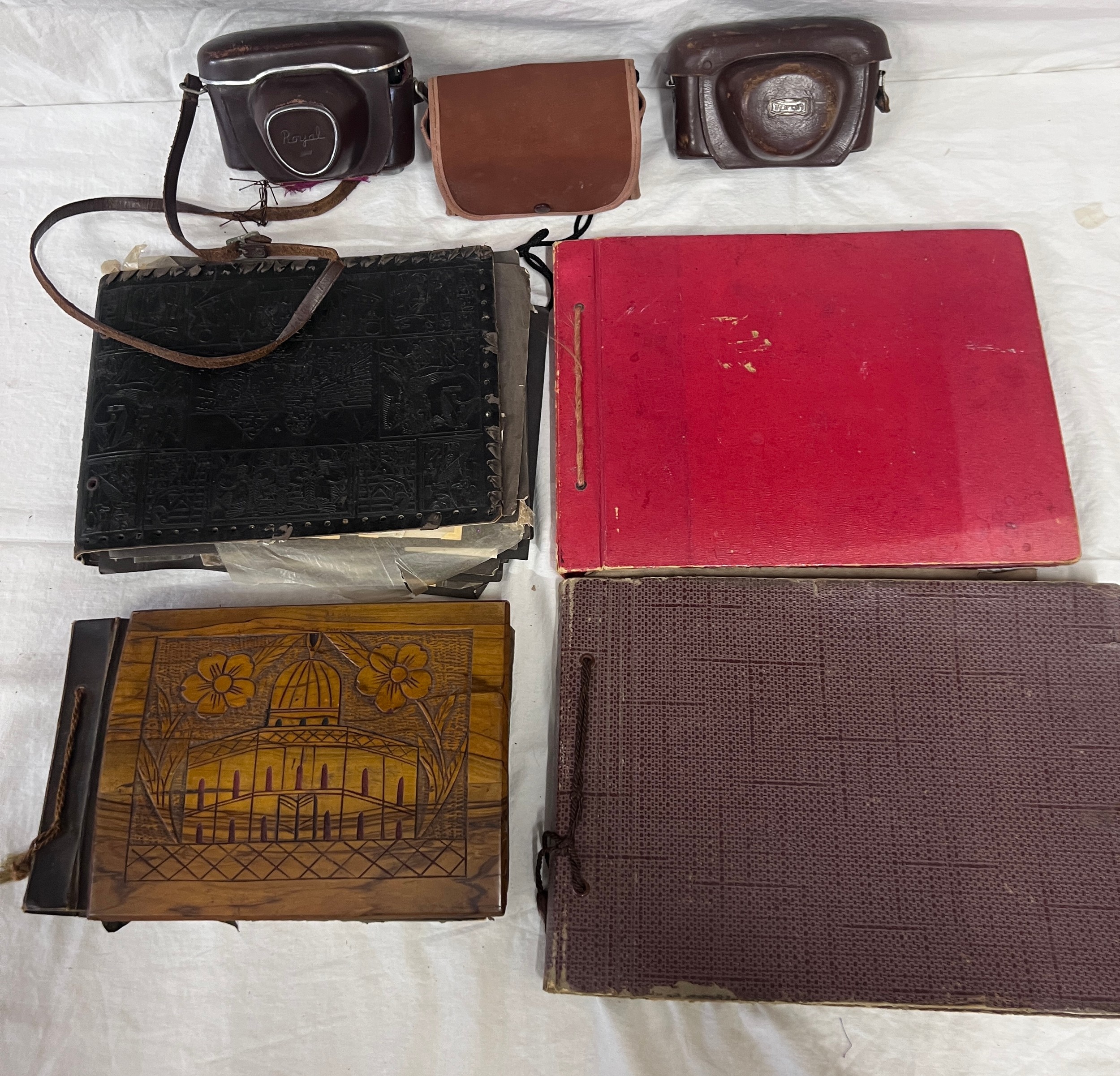 Harry Gilbert Shorters M. B. E., A.M.N. Four photograph & postcard albums and cameras pertaining