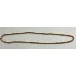 A 9 carat gold twist chain necklace. Weight 4.2gm. 38cm length.