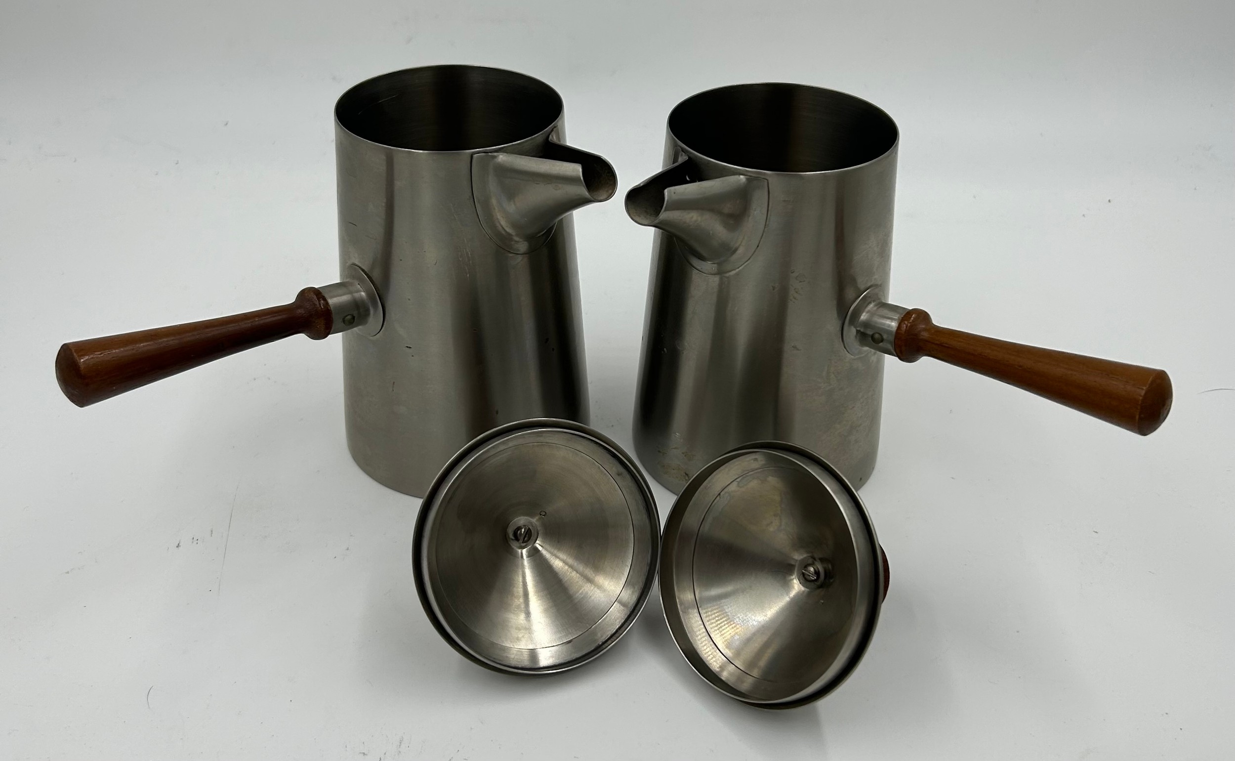 An Old Hall stainless steel Campden range coffee set designed by Robert Welch, circa 1957, - Image 3 of 6