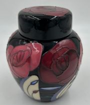 A Moorcroft ovoid ginger jar and cover in the 'Bella Houston' design by Emma Bossons, marked 2014.