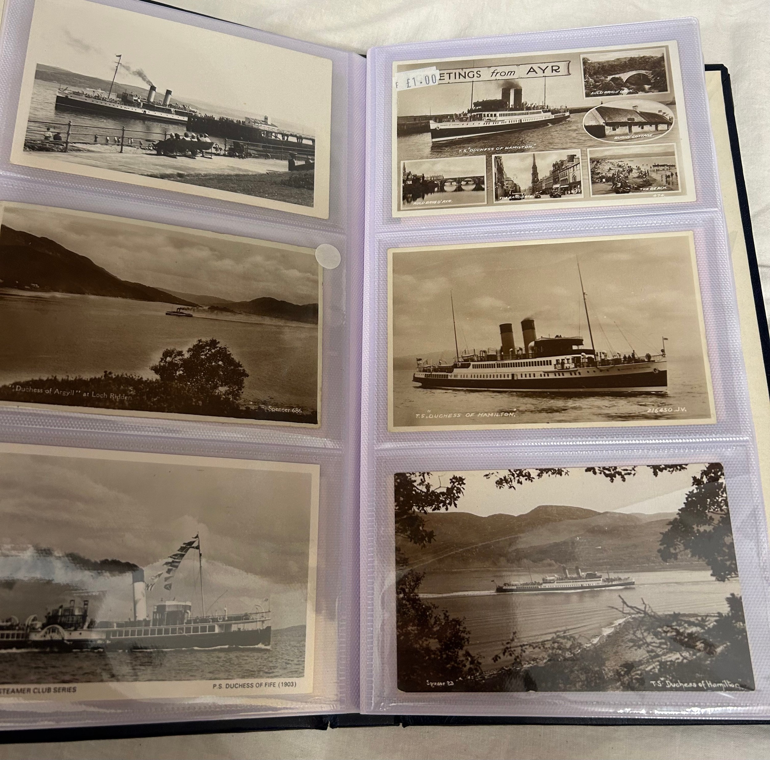 A large quantity of postcards (1500+) in 4 albums relating to Ships/Boats, Trains & Railway, seaside - Bild 8 aus 8