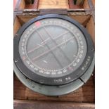 An Air Ministry model P8 'Battle of Britain' compass. outer ring of compass No. 134618 B, brass