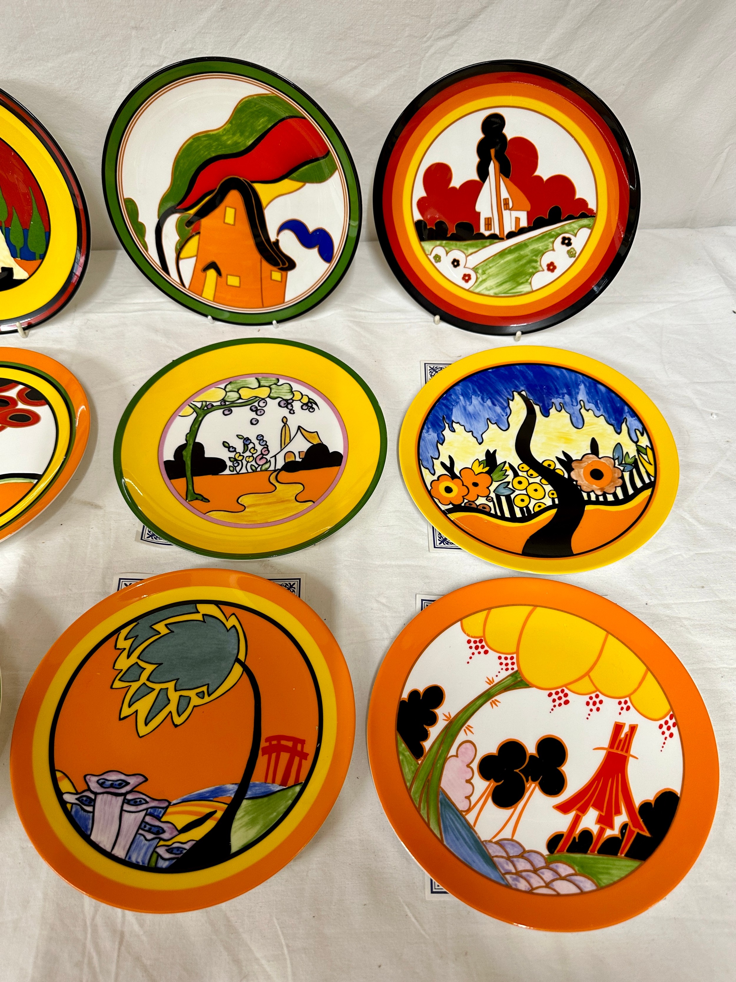 A set of twelve Wedgwood limited edition Clarice Cliff Bizarre collector's plates from 1994-1995 - Bild 3 aus 5