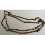 A 9 carat gold chain necklace, 58cm l. Weight 11.4gm.