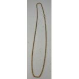 A 9 carat gold rope twist chain necklace. Length 47cm. Weight 2.1gm.