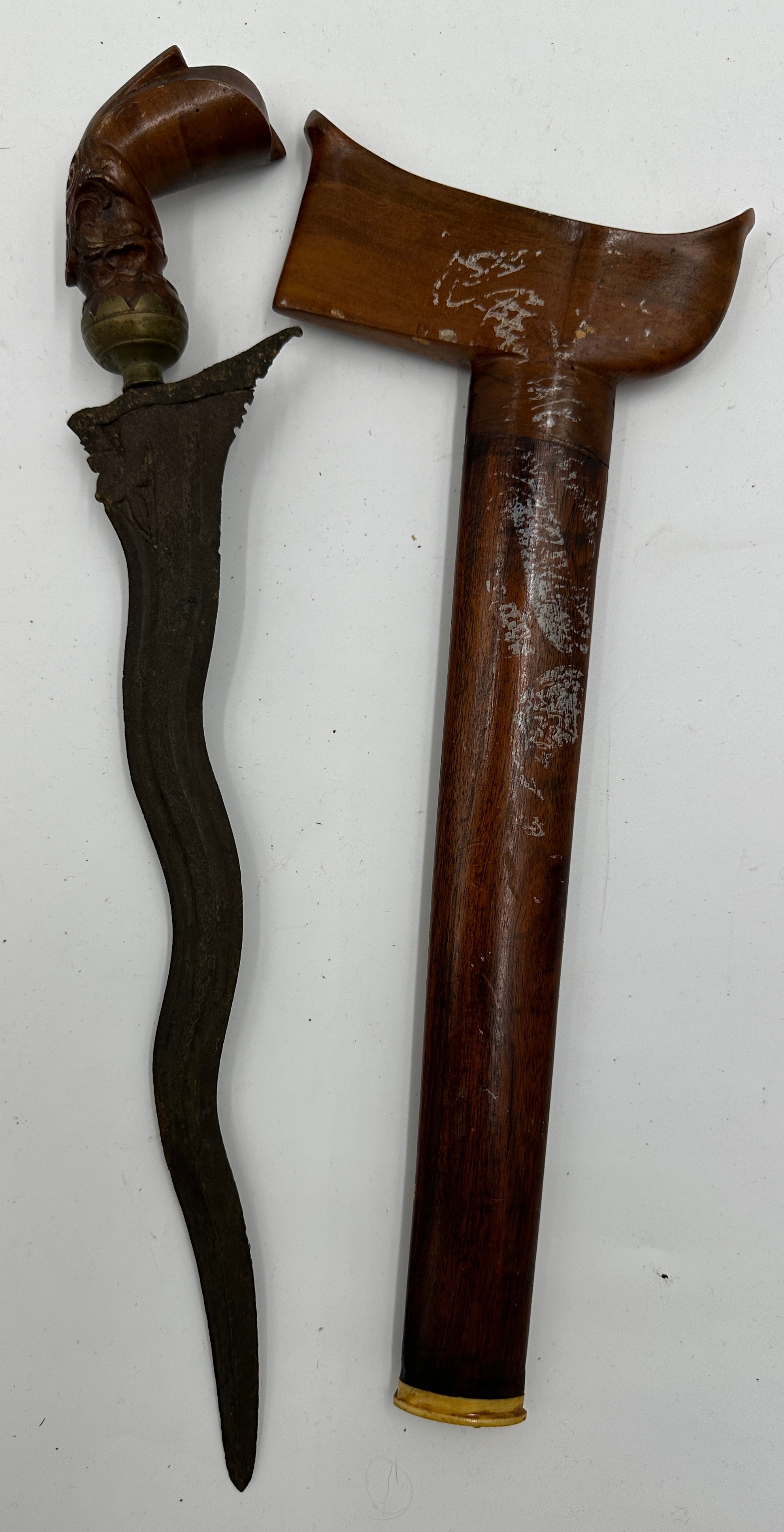 From the estate of Harry Gilbert Shorters M. B. E., A.M.N. Four Malaysian Kris daggers all with - Image 9 of 9