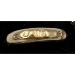A 9 carat gold wedding band with millennium mark. Weight 3.8gm, size N.