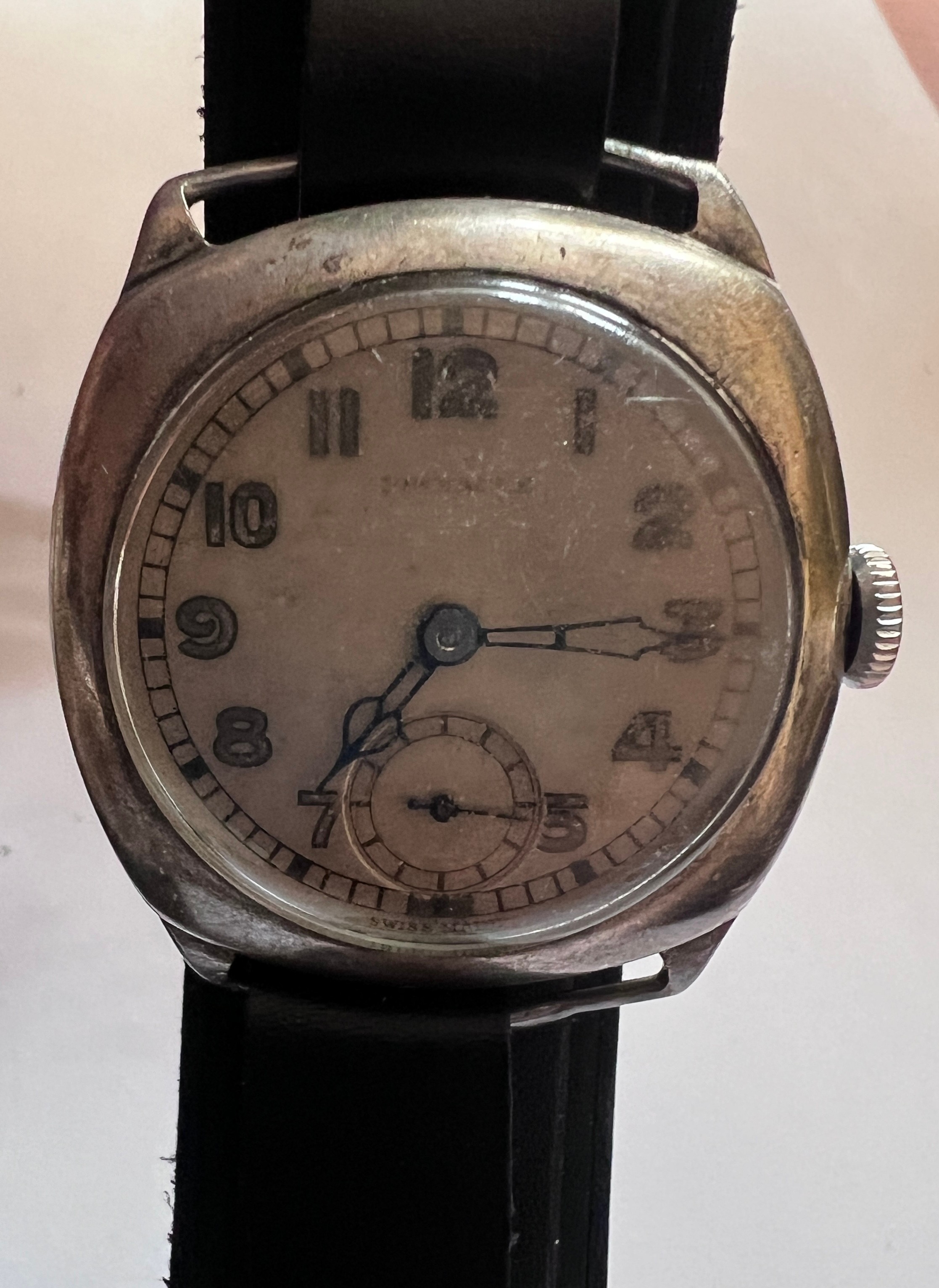Two military wristwatches to include Pinnacle silver military trench watch and a WWI Rose officers - Image 3 of 8
