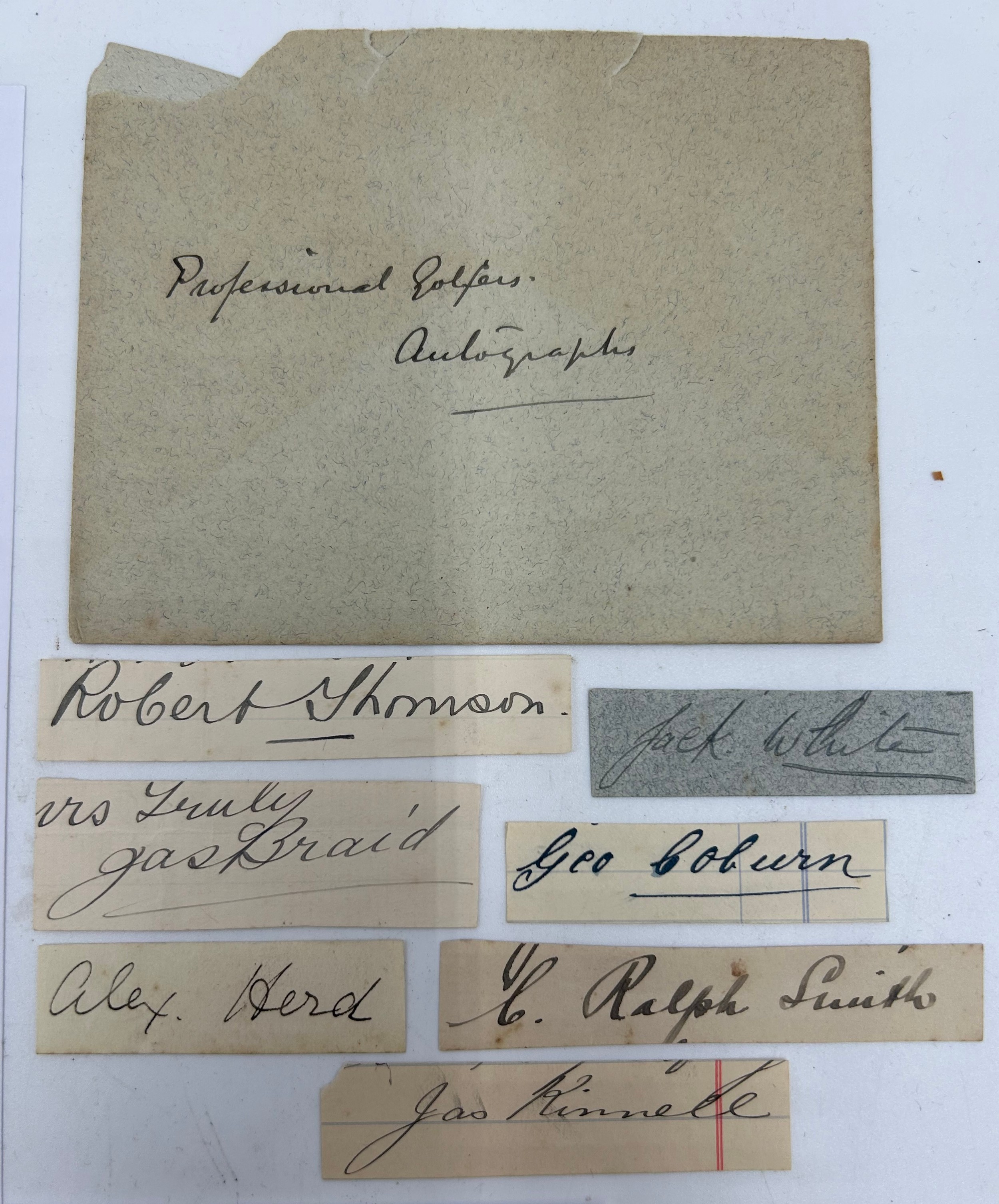 A Collection of Autographs and letters from The Scottish Golf Team 1903 match including C.Ralph - Bild 4 aus 6